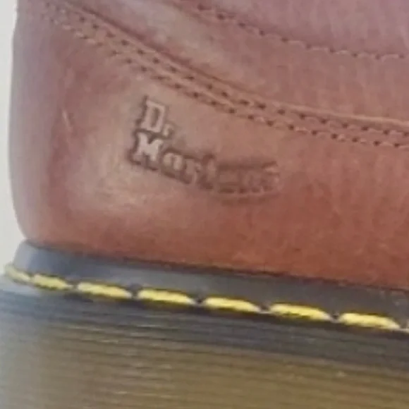 Vintage Dr. Martens Mens 7 Womens 8 Leather Wedge Heel
Loafers Shoes Brown 3B43 - Picture 8 of 9